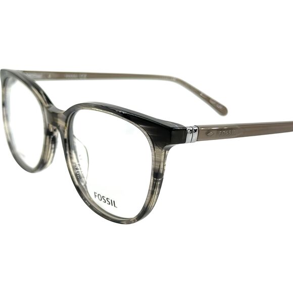 Fossil Fos 7143 Womens Plastic Eyeglass Frame 02W8 Grey Horn 53-18 main image 4